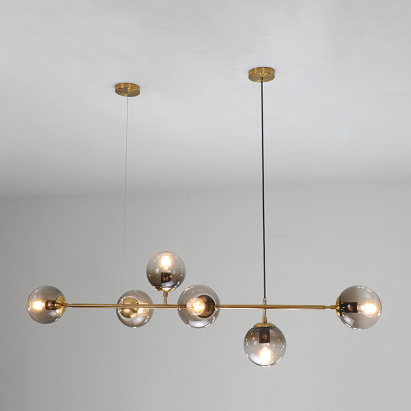 Modernism Metal Kitchen Island Lighting Globe Shaded Ceiling Light for Home