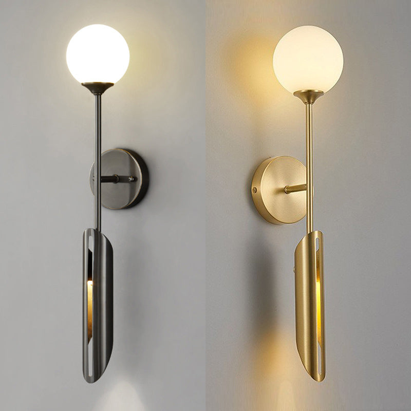 Post-Modern Wall Sconce Copper LED Sconce Lighting for Corridor