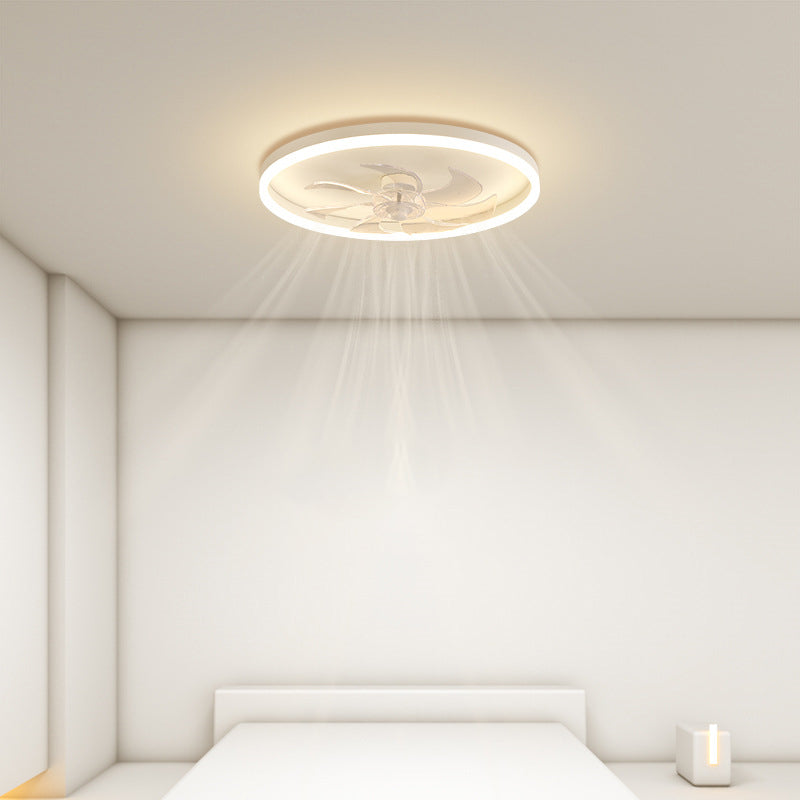 7-Blade Children Ceiling Fan White LED Fan with Light for Home