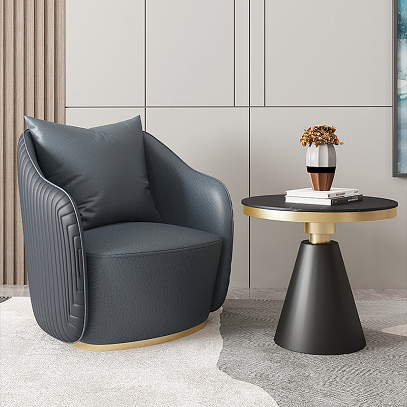 Contemporary Accent Armchair Modern Arms Included Barrel Accent Chair