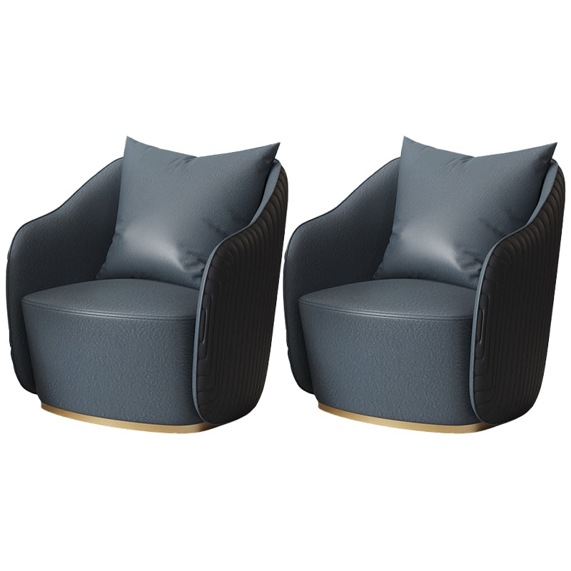 Contemporary Accent Armchair Modern Arms Included Barrel Accent Chair