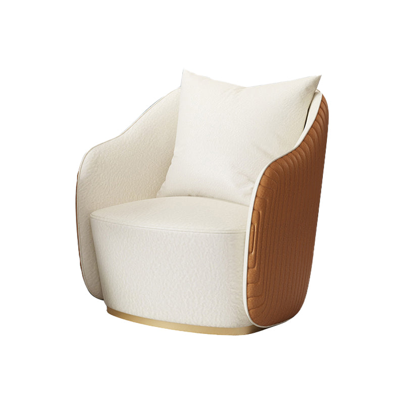 Contemporary Accent Armchair Modern Arms Included Barrel Accent Chair