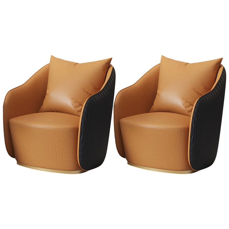 Contemporary Accent Armchair Modern Arms Included Barrel Accent Chair