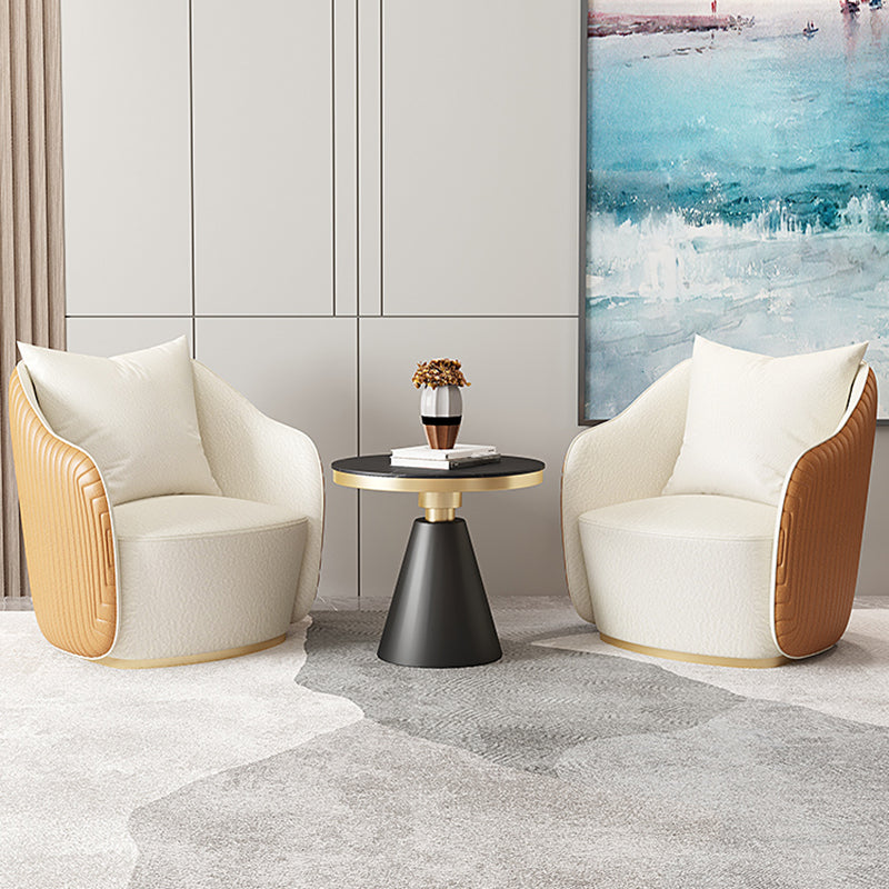 Contemporary Accent Armchair Modern Arms Included Barrel Accent Chair