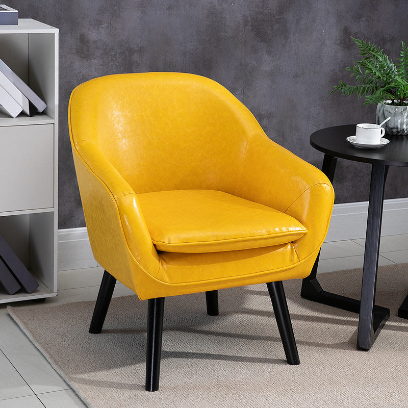 Contemporary Accent Armchair Arms Included Barrel Accent Chair