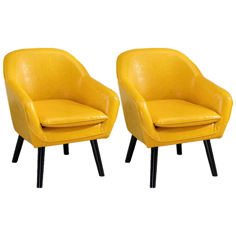 Contemporary Accent Armchair Arms Included Barrel Accent Chair