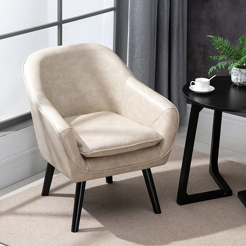 Contemporary Accent Armchair Arms Included Barrel Accent Chair