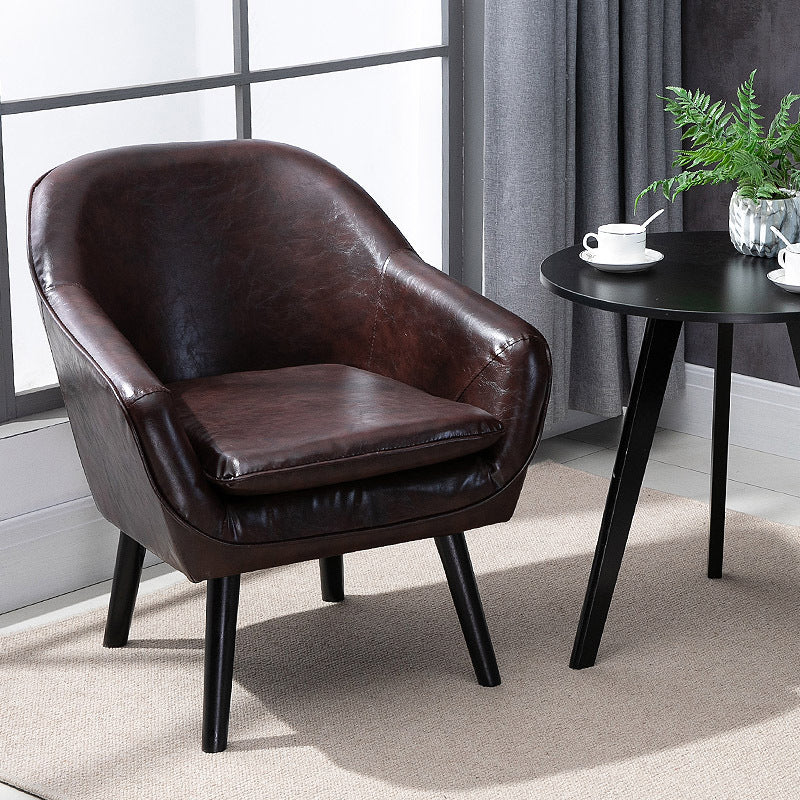 Contemporary Accent Armchair Arms Included Barrel Accent Chair