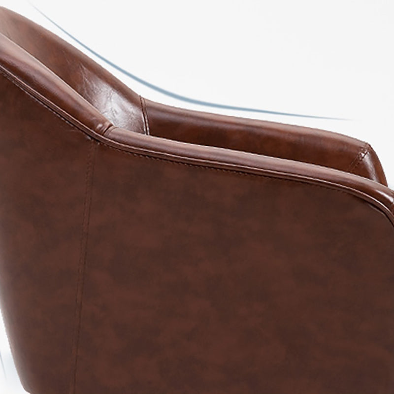 Contemporary Accent Armchair Arms Included Barrel Accent Chair