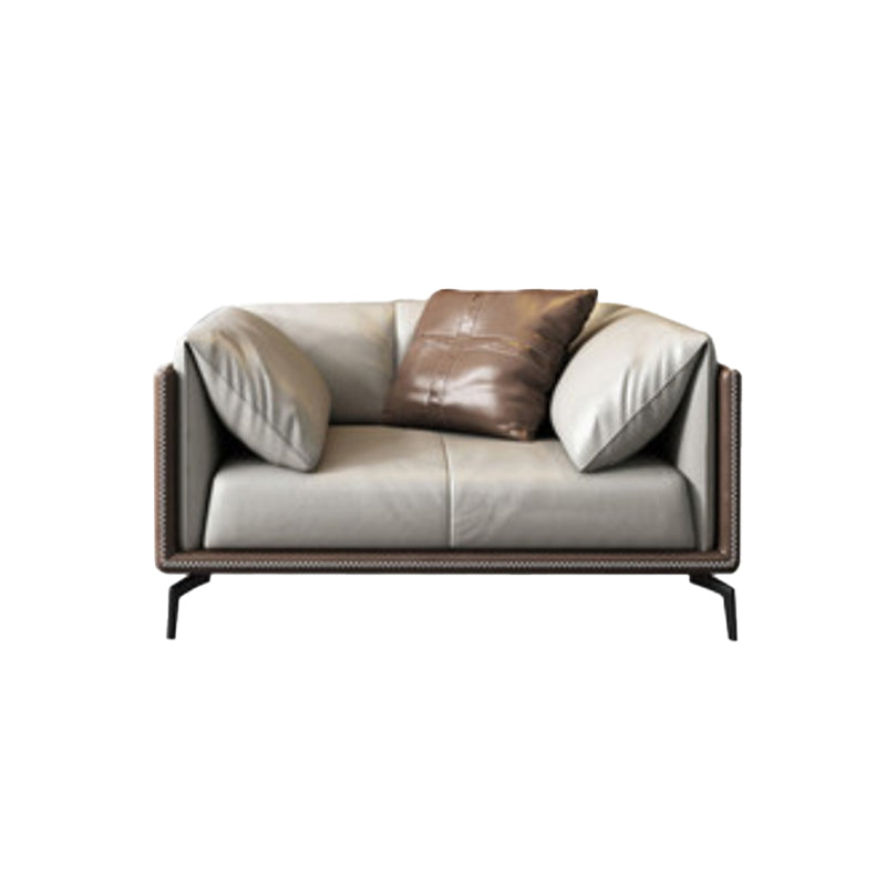 Contemporary Cushions Pillow Top Arm Living Room Leather Seating