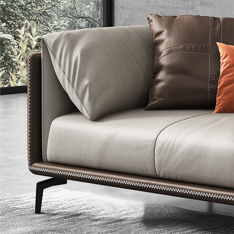 Contemporary Cushions Pillow Top Arm Living Room Leather Seating