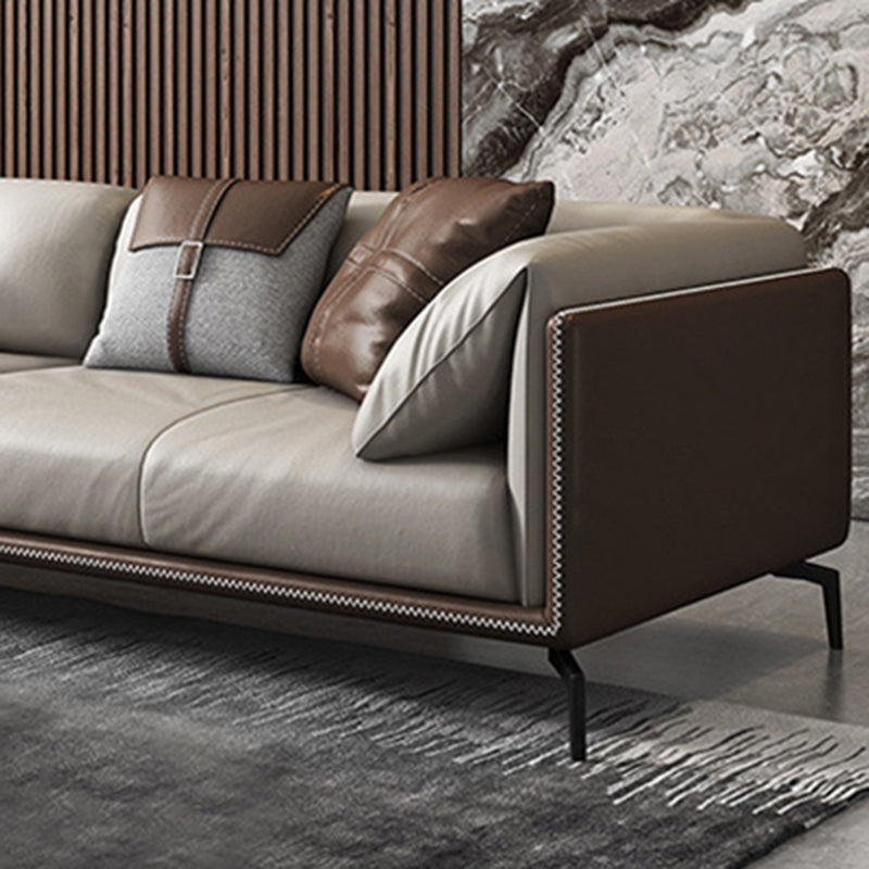 Contemporary Cushions Pillow Top Arm Living Room Leather Seating