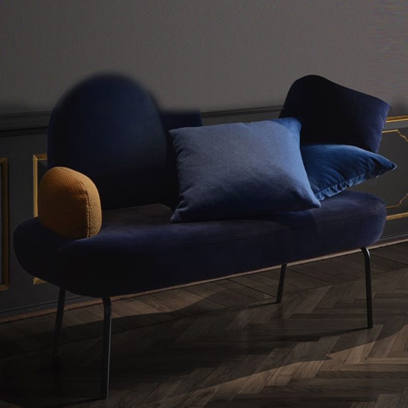 2-seater Standard Sofa Modern Fabric Armless Settee for Living Room