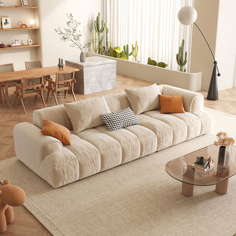 Modern Standard Sofa Square Arm Cushions Sofa for Living Room