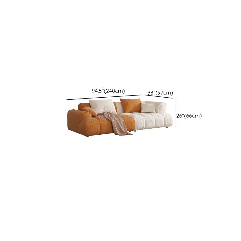 Modern Standard Sofa Square Arm Cushions Sofa for Living Room
