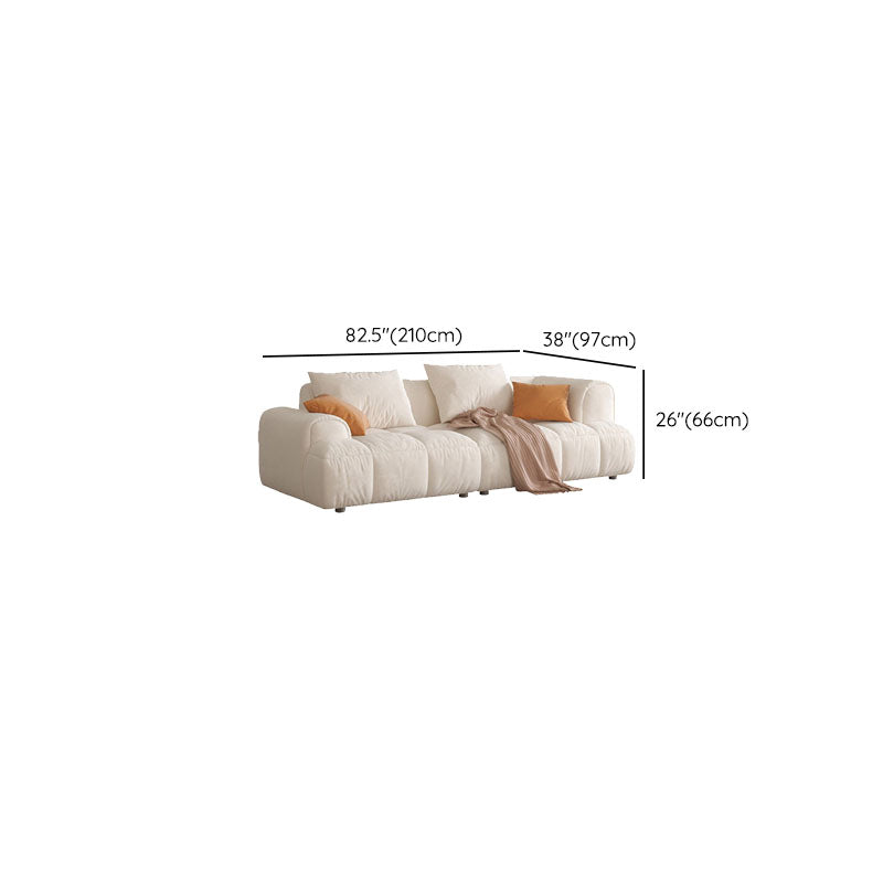 Modern Standard Sofa Square Arm Cushions Sofa for Living Room