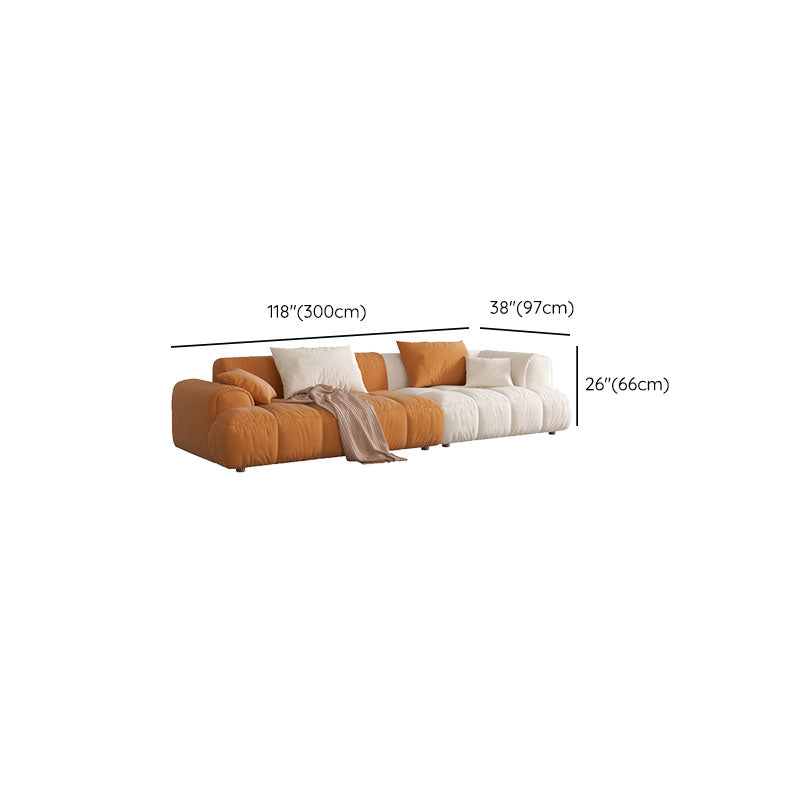 Modern Standard Sofa Square Arm Cushions Sofa for Living Room