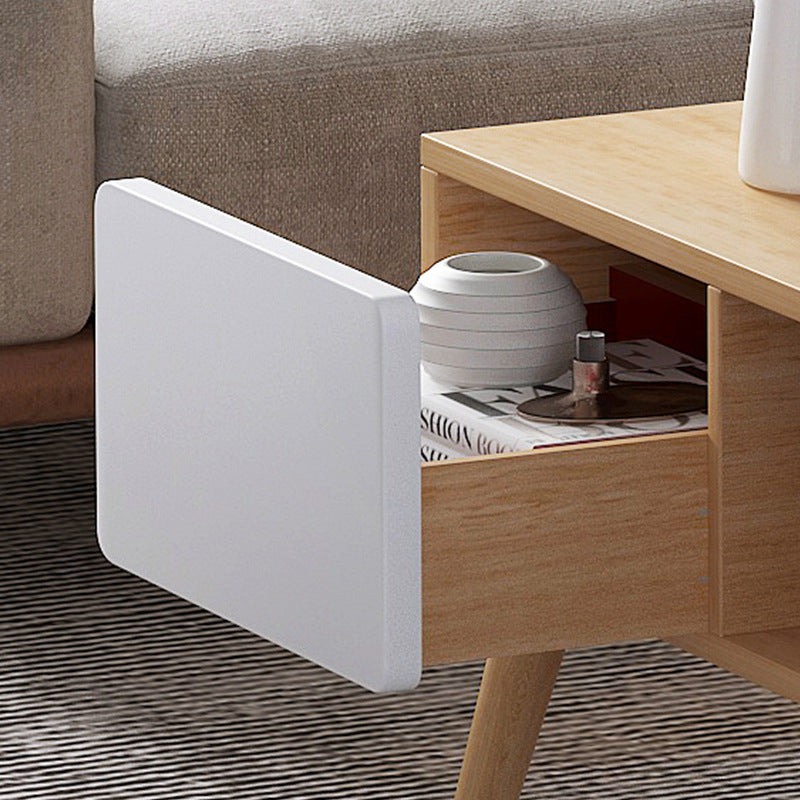 Scandinavian Rectangle Coffee Table with 4 Drawers and 1 Shelf