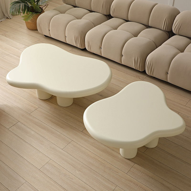 Scandinavian Free Form Coffee Table with 4 Wooden Legs 1 Piece