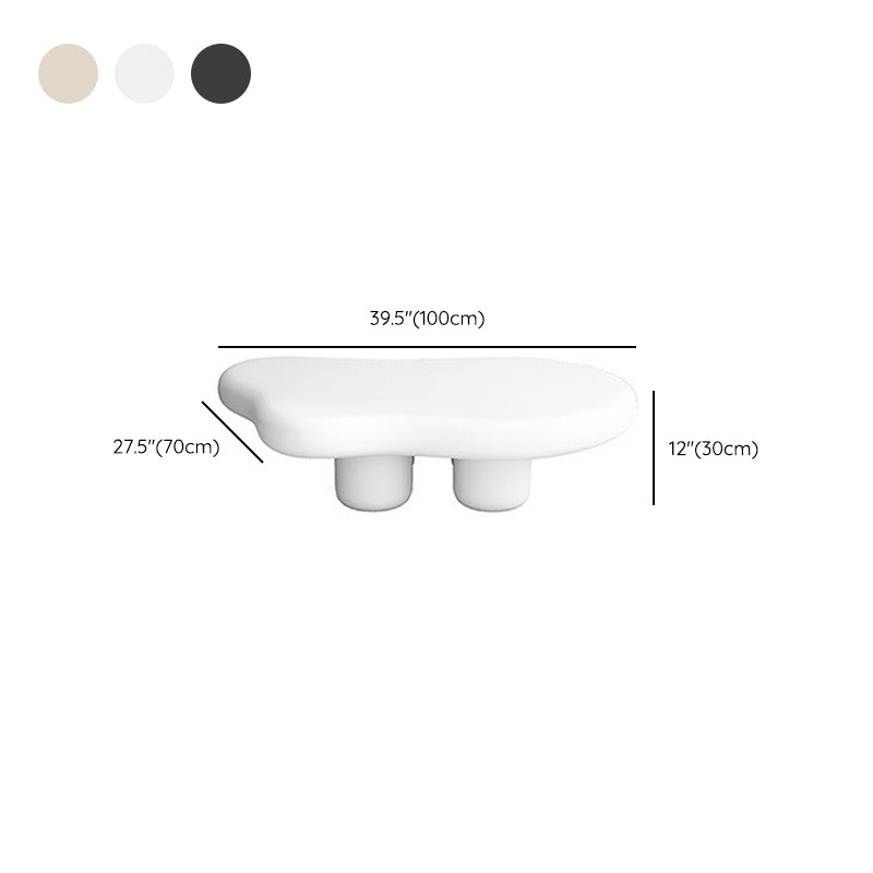 Scandinavian Free Form Coffee Table with 4 Wooden Legs 1 Piece