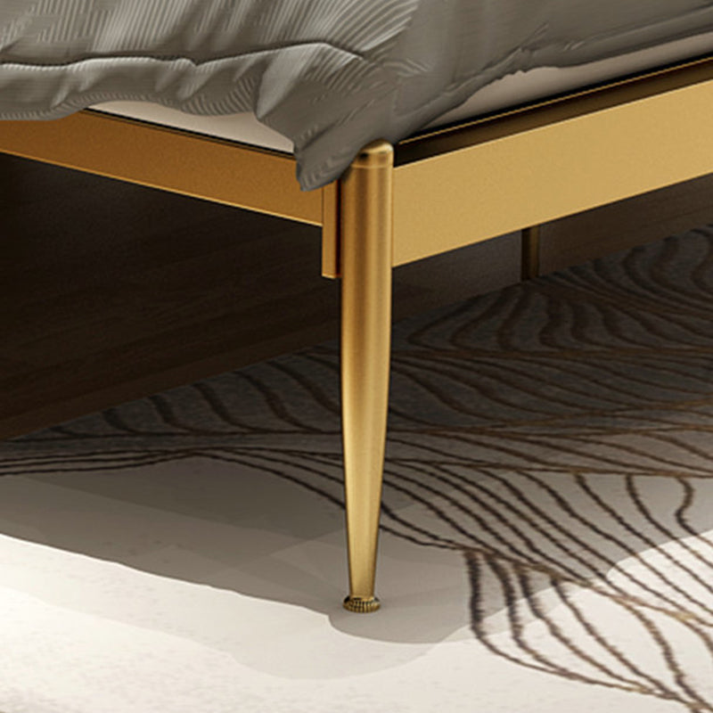 Iron Open-Frame Bed Contemporary Standard Bed with Metal Legs
