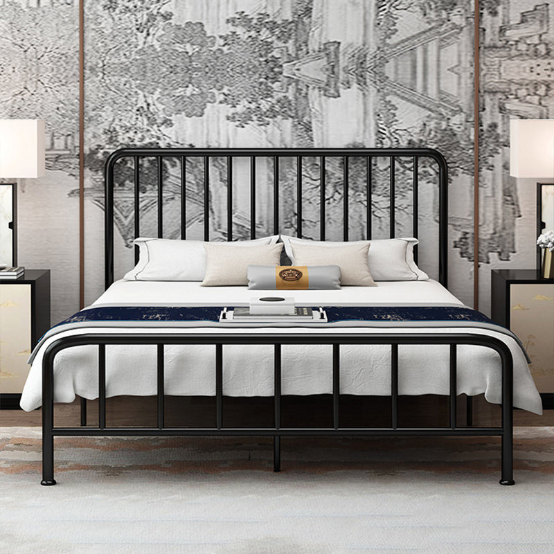 Modern Slat Bed Spindle Metal Open-Frame Bed with Custom Gold Legs