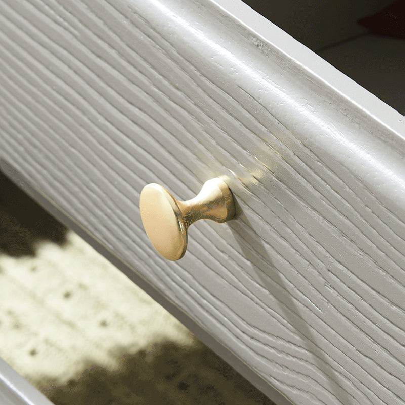 32.67" Tall 4 - Drawer Accent Chest Solid Wood Grey/Brown Chest