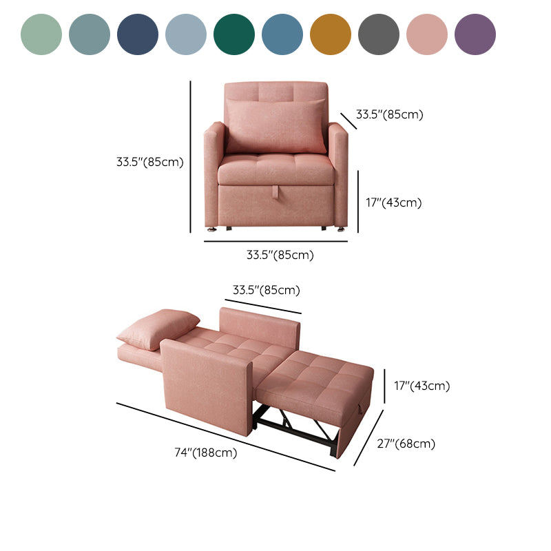 Modern Green Convertible Sofa Cushion Back Foldable Futon Chairs