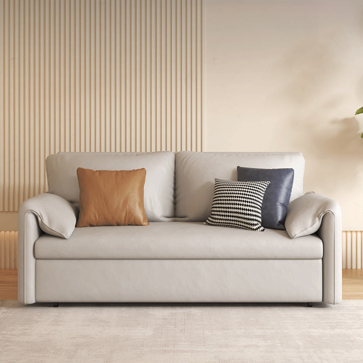 Foldable Convertible Sofa Pillow Included Futon Sofa Bed with Storage