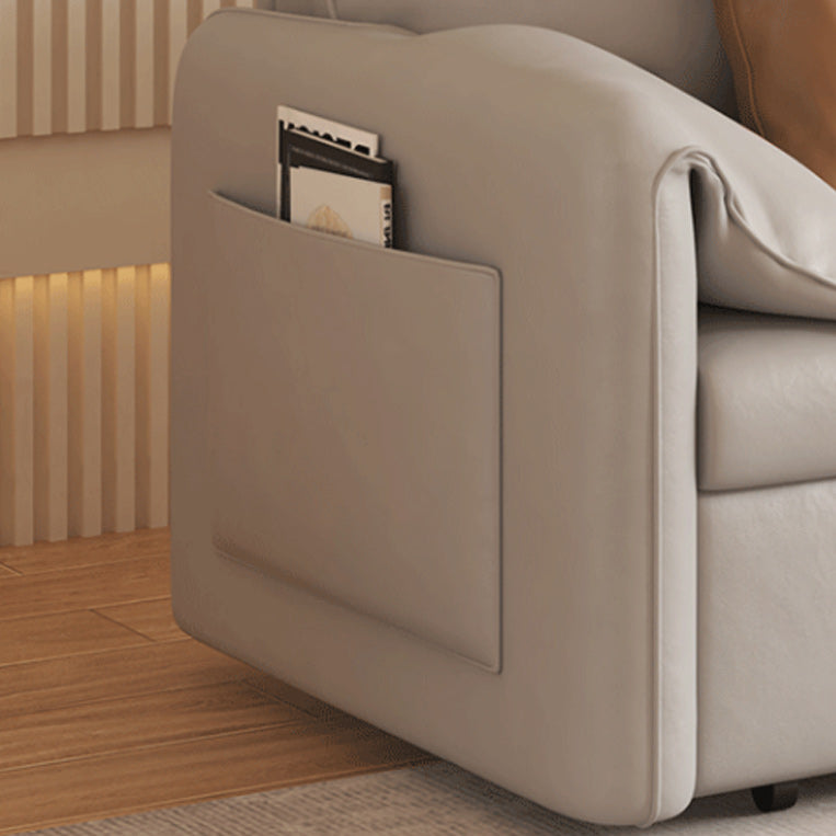 Foldable Convertible Sofa Pillow Included Futon Sofa Bed with Storage