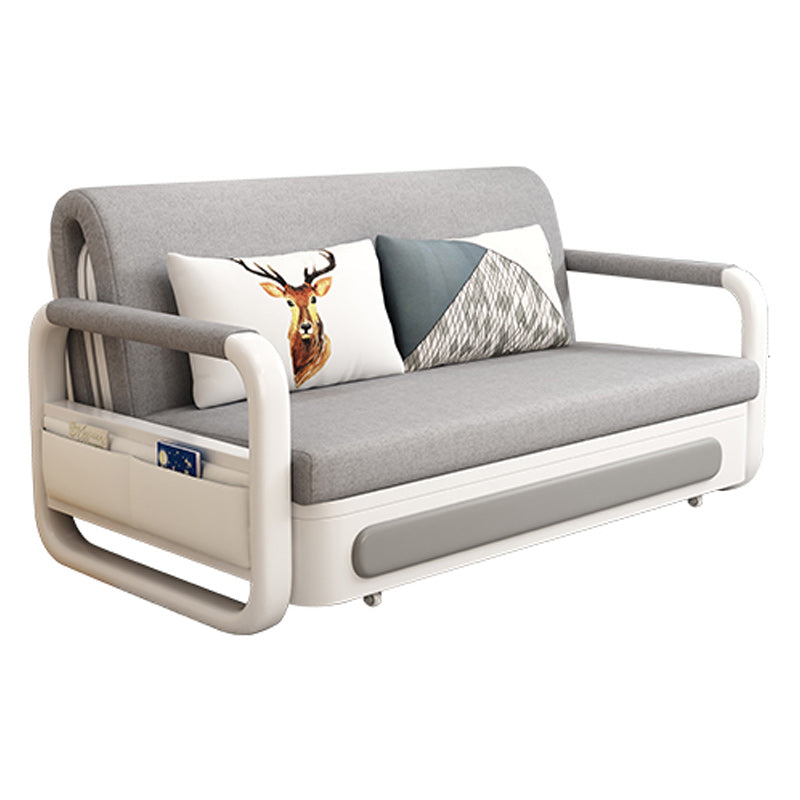 Cushion Back Loveseat Foldable Pillow Included Sleeper Sofa with Storage