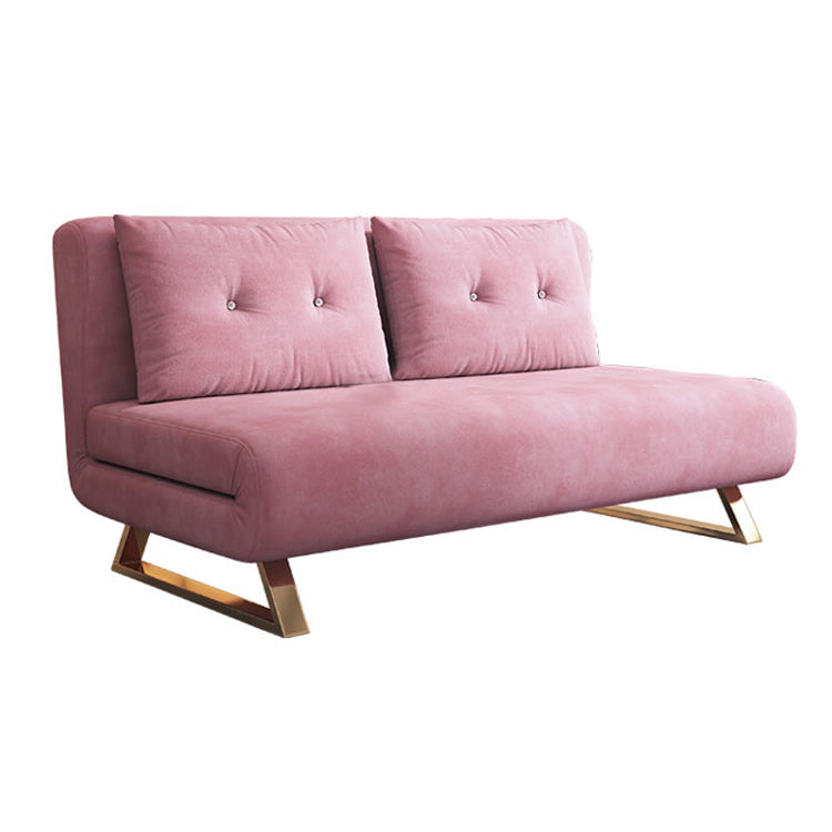 Armless Cushion Back Futon Foldable Pillow Included Sleeper Sofa