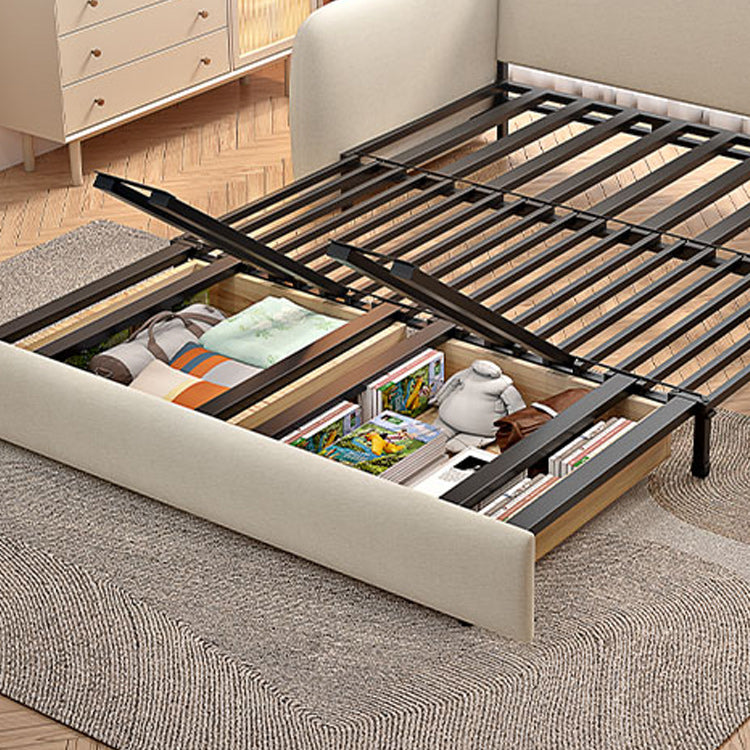 Beige Cushion Back Futon Foldable Pillow Included Sleeper Sofa