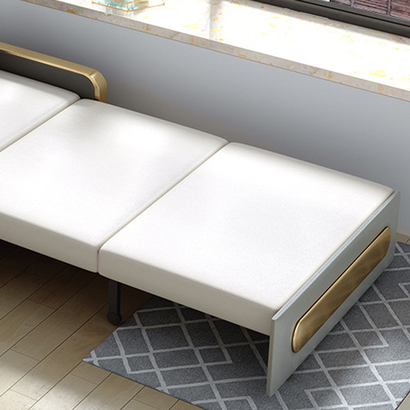 Square Arms Futon Foldable Pillow Included Cushion Back Sleeper Sofa