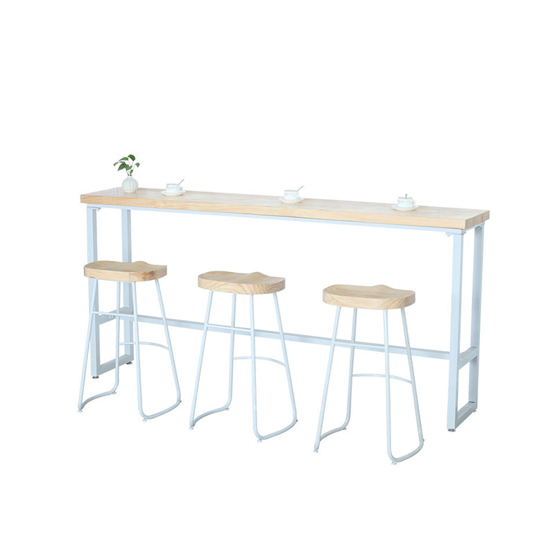 Modern Bar-height Table Solid Wood Top Bar Table for Dining Room