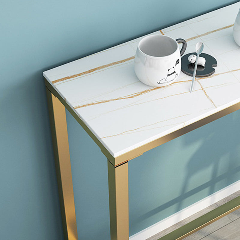 Modern Bar-height Table FauxMarble Top Bistro Bar Table for Patio Use