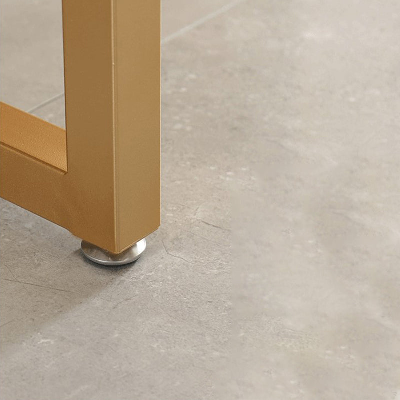 Modern Bar-height Table FauxMarble Top Bistro Bar Table with Gold Base