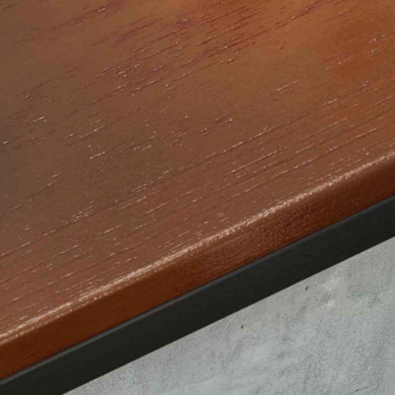 Industrial Bar-height Table Solid Wood Top Bistro Pub Table with Black Base