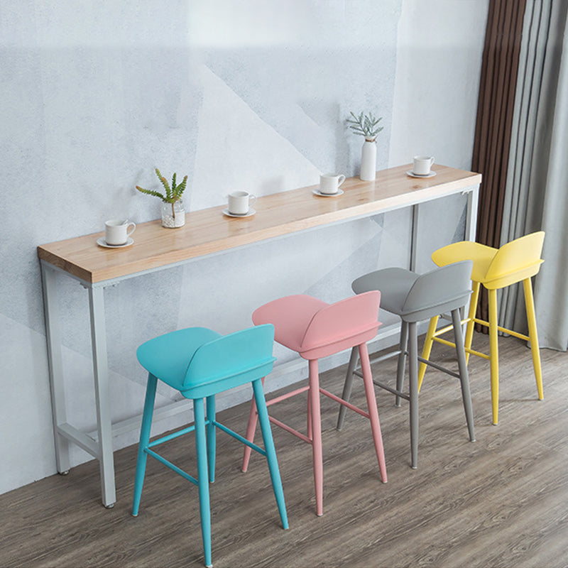 Rectangular Bar-height Table Solid Wood Top Bistro Pub Table