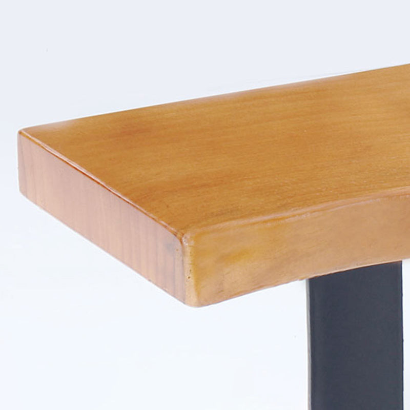 Industrial Bar-height Table Solid Wood Top Bistro Pub Table with Black Base