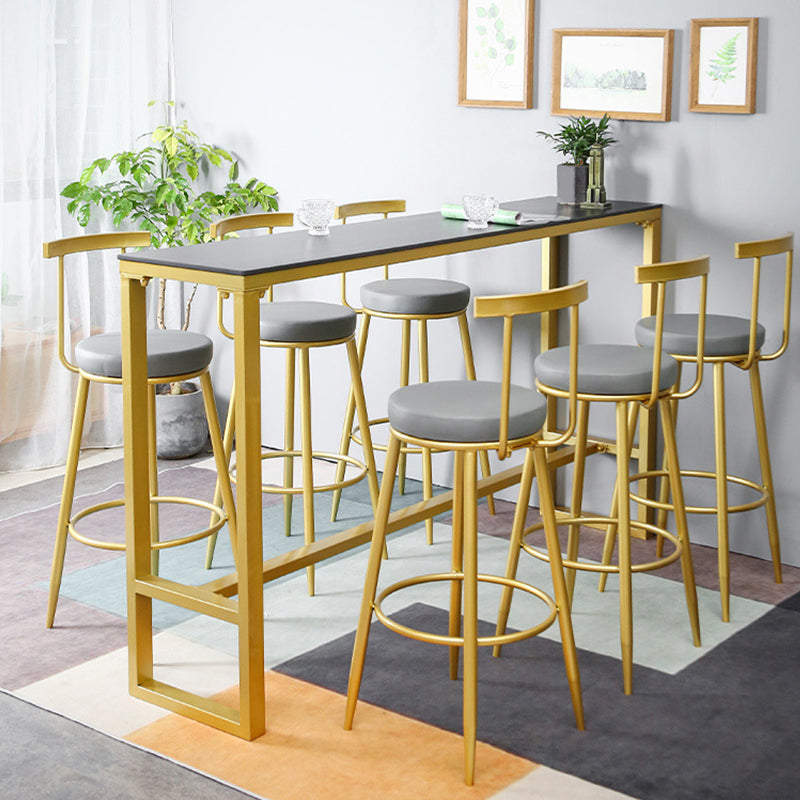 Modern Bar Height Table Stone Top Bistro Bar Table for Patio Use