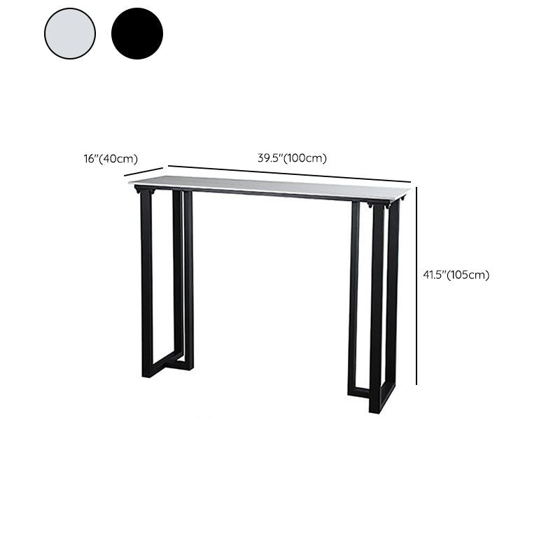 Industrial Bar Height Table Stone Top Bistro Bar Table for Patio Use
