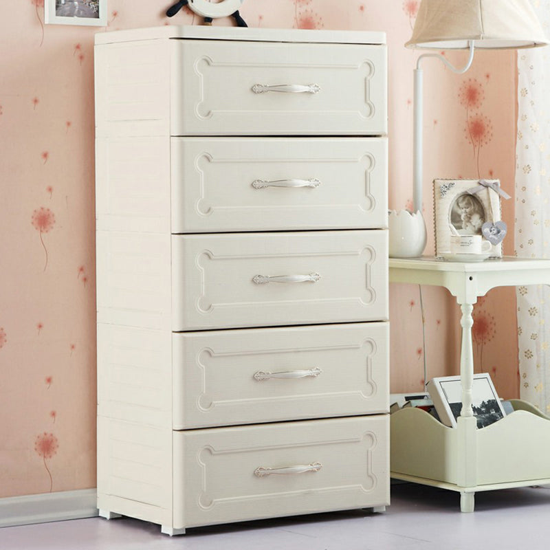 Plastic Storage Cabinet with Legs Modern Wardrobe Closet with Drawer