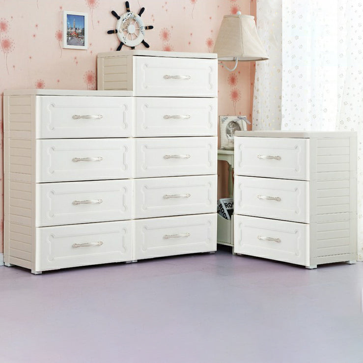Plastic Storage Cabinet with Legs Modern Wardrobe Closet with Drawer