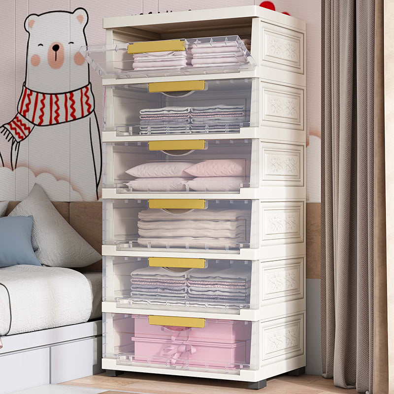 Hinged Wardrobe Closet Contemporary Plastic Storage Cabinet for Home