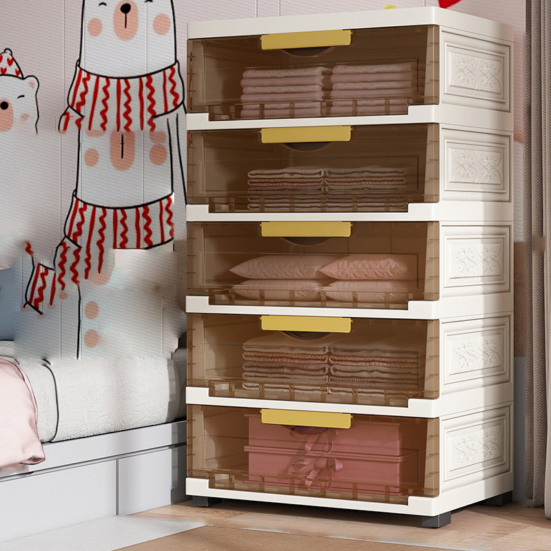 Hinged Wardrobe Closet Contemporary Plastic Storage Cabinet for Home