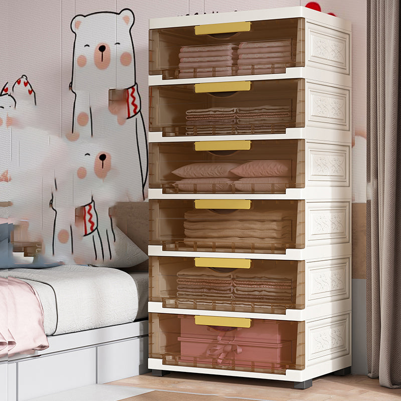 Hinged Wardrobe Closet Contemporary Plastic Storage Cabinet for Home