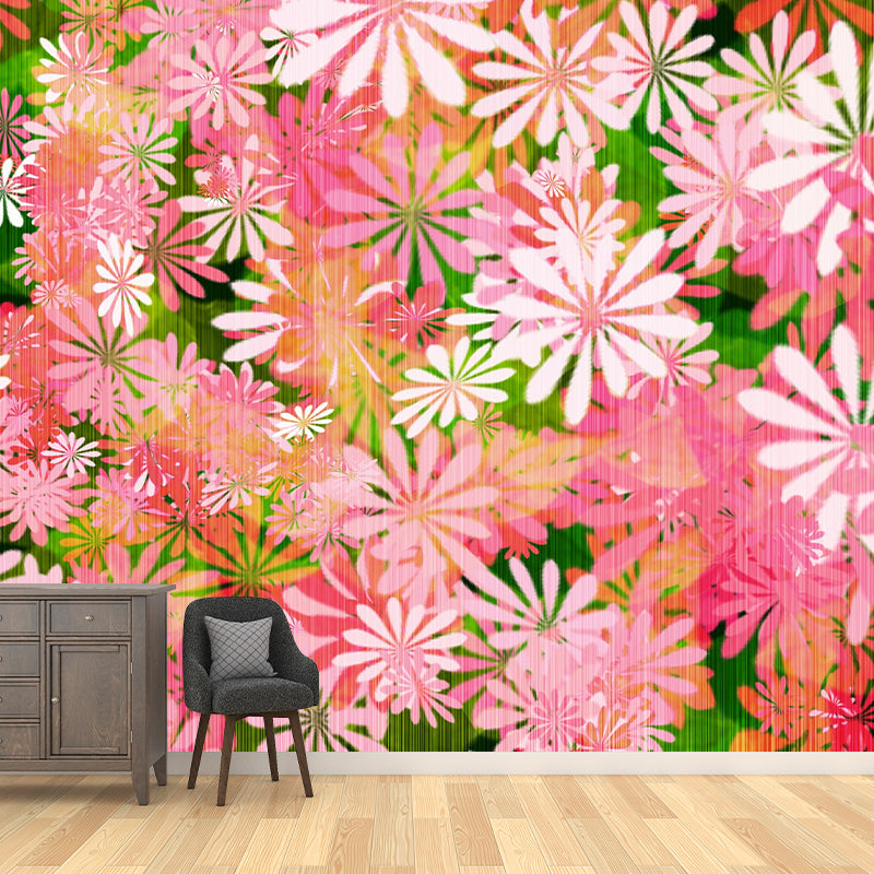 Hand Painted Flowers Mural Wallpaper Illustration Indoor Wall Mural