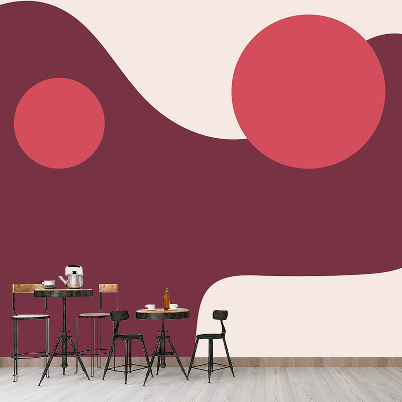 Illustration Stain Resistant Wallpaper Abstract Pattern Living Room Wall Mural