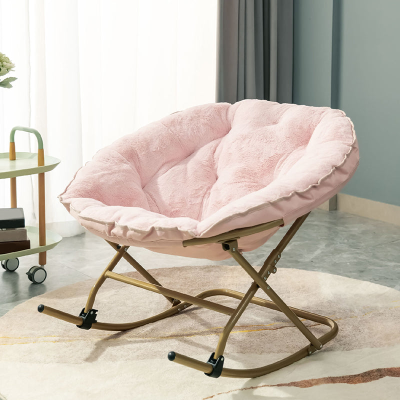 Contemporary Indoor Rocking Chair Nursery Rocking Chair for Living Room with Ottoman